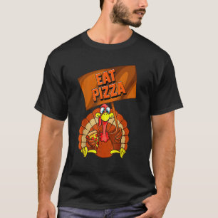 Turkey Eat Pizza Adult Vegan Kids Thanksgiving 5 T-Shirt