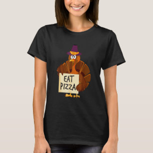 Turkey Eat Pizza Adult Vegan Kids Thanksgiving 6 T-Shirt
