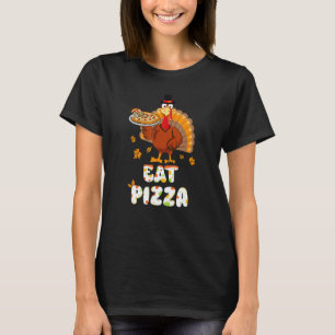 Turkey Eat Pizza Adult Vegan Kids Thanksgiving Bo T-Shirt