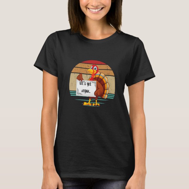 Turkey Eat Pizza Adult Vegan Kids  Thanksgiving T-Shirt (Front)