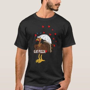 Turkey Eat Pizza Adult Vegan Kids Thanksgiving Tu T-Shirt