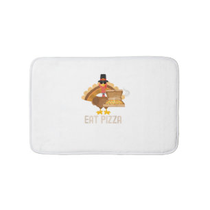 Turkey Eat Pizza Shirt Adult Vegan Kids Funny Than Bath Mat