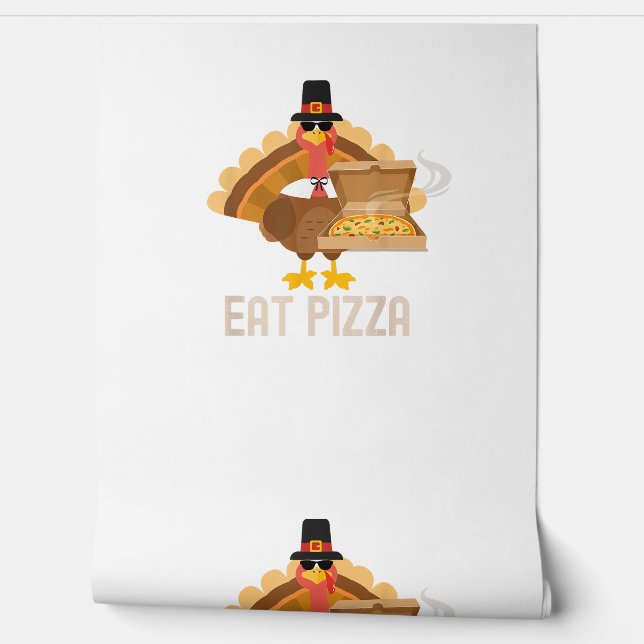 Turkey Eat Pizza Shirt Adult Vegan Kids Funny Than Wallpaper (Unrolling)