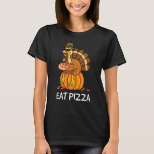 Turkey Eat Pizza Vegan Kids Thanksgiving Adult T-Shirt