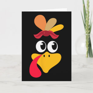 Turkey Face Family Thanksgiving Shirts For Women K Card