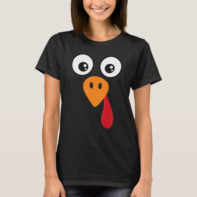 Turkey Face  Kids Adult  Halloween Thanksgiving 6 T-Shirt (Front)