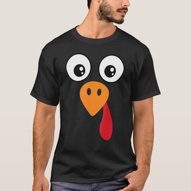 Turkey Face  Kids Adult  Halloween Thanksgiving 6 T-Shirt (Front)