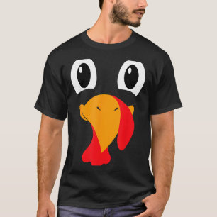 Turkey Face Kids Funny Halloween Thanksgiving T-Shirt