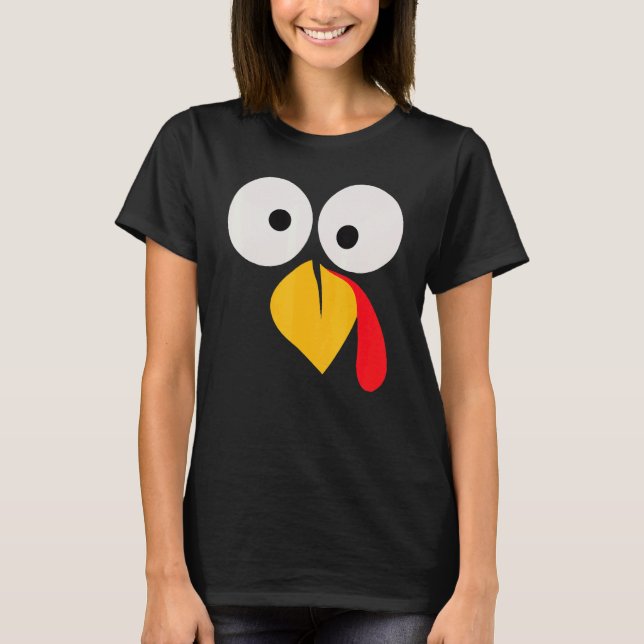 Turkey Face Pilgrim  Thanksgiving Costume  2 T-Shirt (Front)
