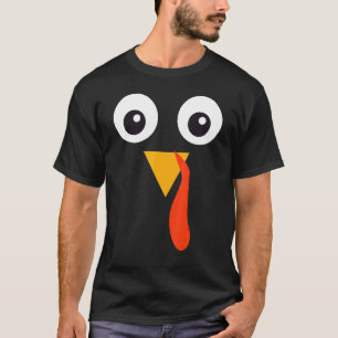 Turkey Face Pilgrim  Thanksgiving Costume T-Shirt