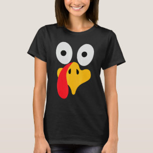 Turkey Face Pilgrim  Thanksgiving Costume T-Shirt