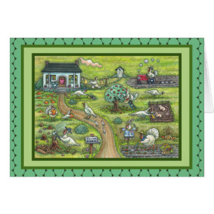 TURKEY FARM, COUNTRY THANKSGIVING GREETING CARD V