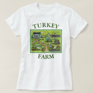 TURKEY FARM THANKSGIVING, HUMOROUS BIRDS BASIC T-Shirt
