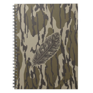 Turkey Feather Bottom Lands Camo Forest Notebook