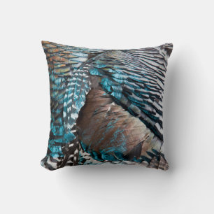 Turkey feathers cushion