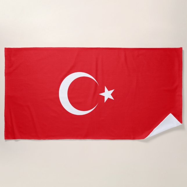 Turkey Flag Beach Towel (Front)