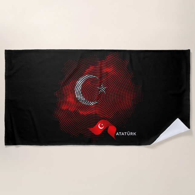 Turkey flag beach towel (Front)