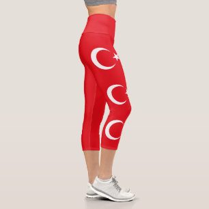 Turkey Flag Capri Leggings