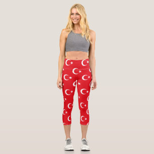 Turkey Flag Capri Leggings
