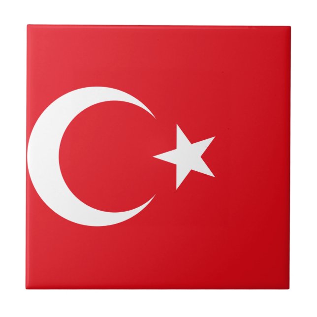 Turkey flag ceramic tile (Front)