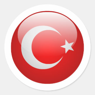 Turkey Flag Classic Round Sticker