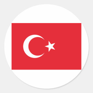 Turkey Flag Classic Round Sticker