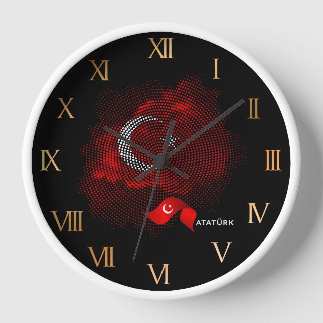 Turkey flag clock (Front)
