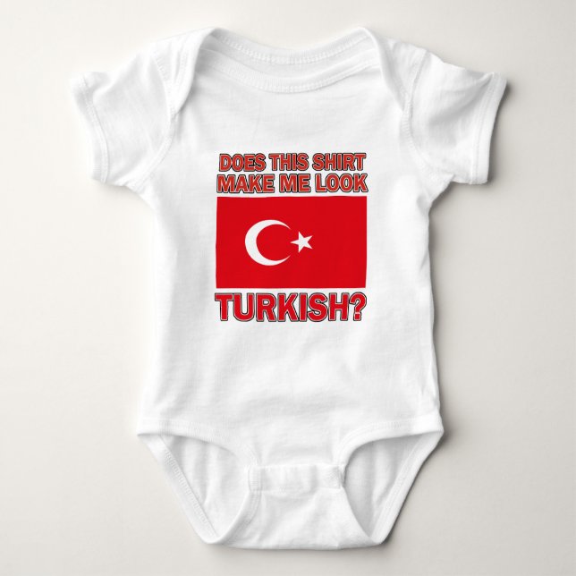 turkey Flag Designs Baby Bodysuit (Front)