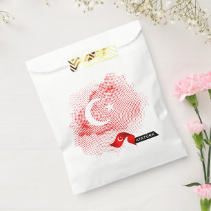 Turkey flag favour bag