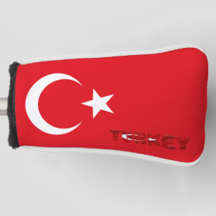 Turkey flag golf head cover