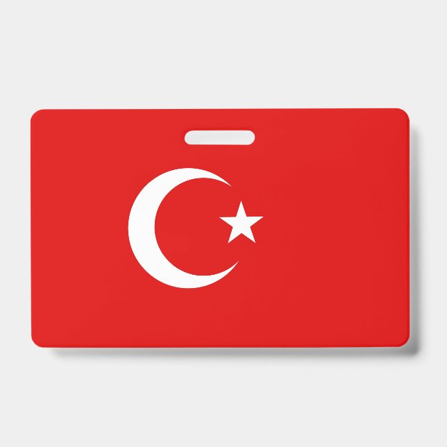 Turkey flag ID badge (Front)