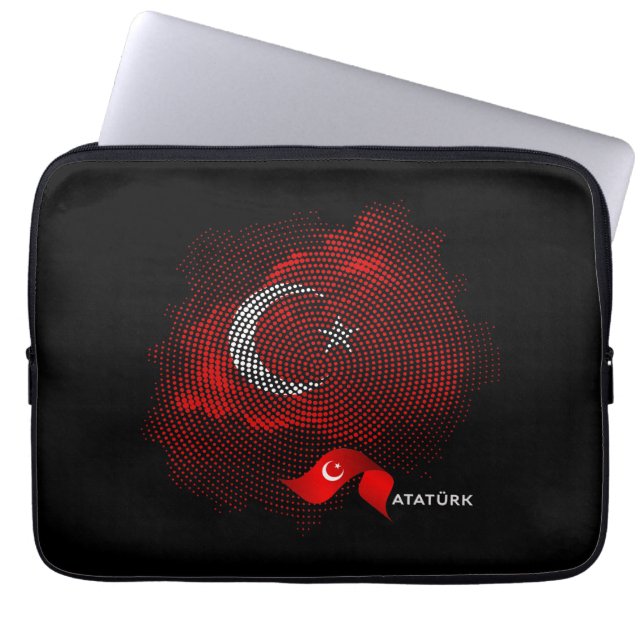 Turkey flag laptop sleeve (Front)