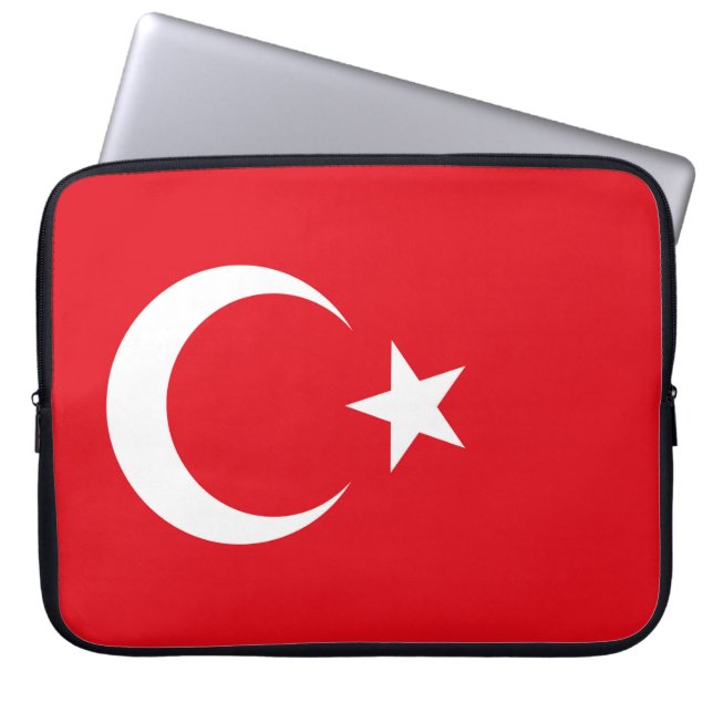 Turkey Flag Laptop Sleeve (Front)