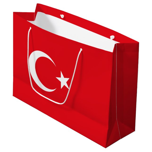Turkey Flag Large Gift Bag (Front Angled)