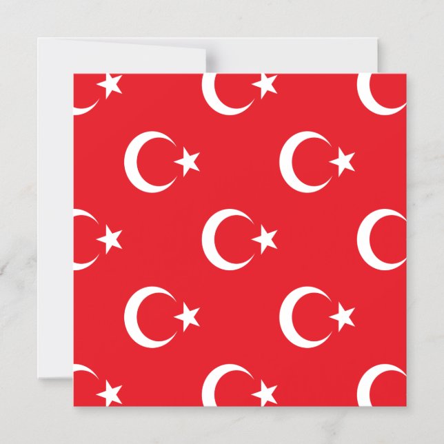 Turkey Flag Magnetic Invitation (Front)