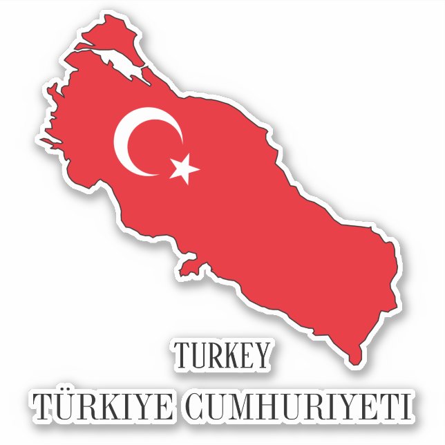 Turkey Flag Map (Front)