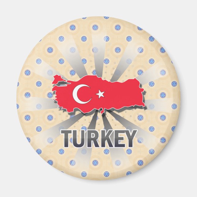 Turkey Flag Map 2.0 Magnet (Front)