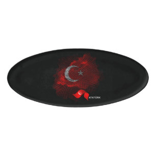 Turkey flag name tag
