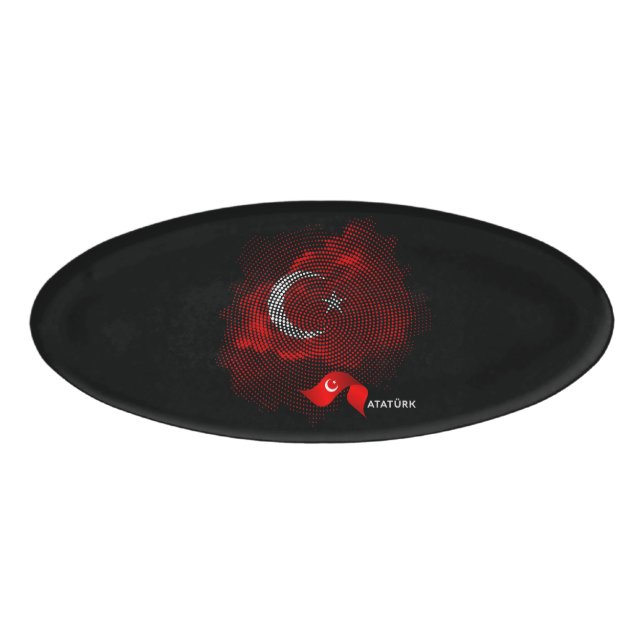 Turkey flag name tag (Front)