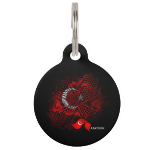 Turkey flag pet tag