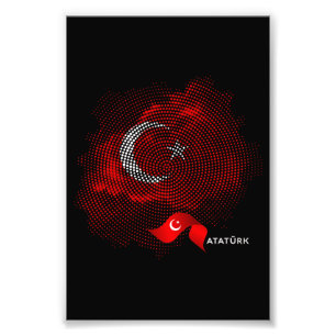 Turkey flag photo print