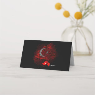 Turkey flag place card