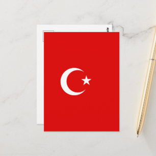 Turkey flag postcard