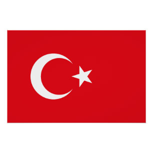 Turkey Flag Poster