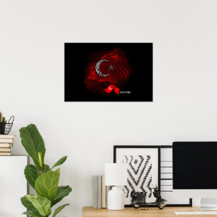 Turkey flag poster