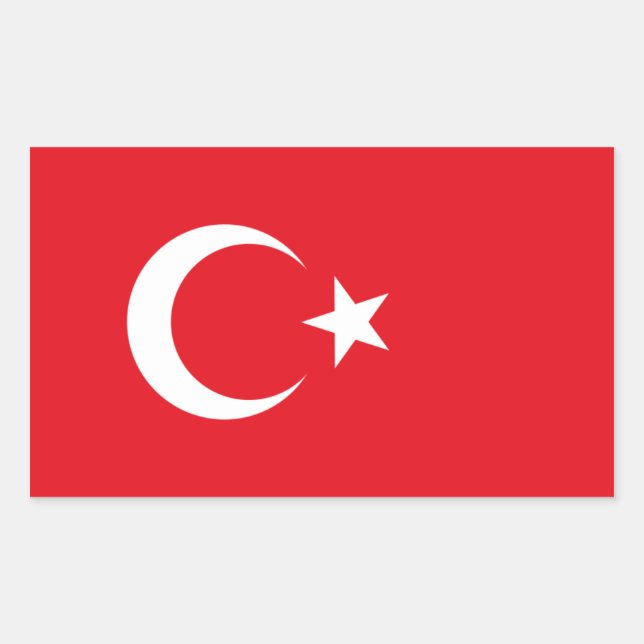Turkey Flag Rectangular Sticker (Front)