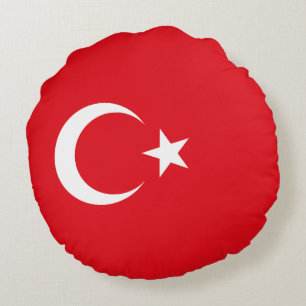 Turkey Flag Round Cushion