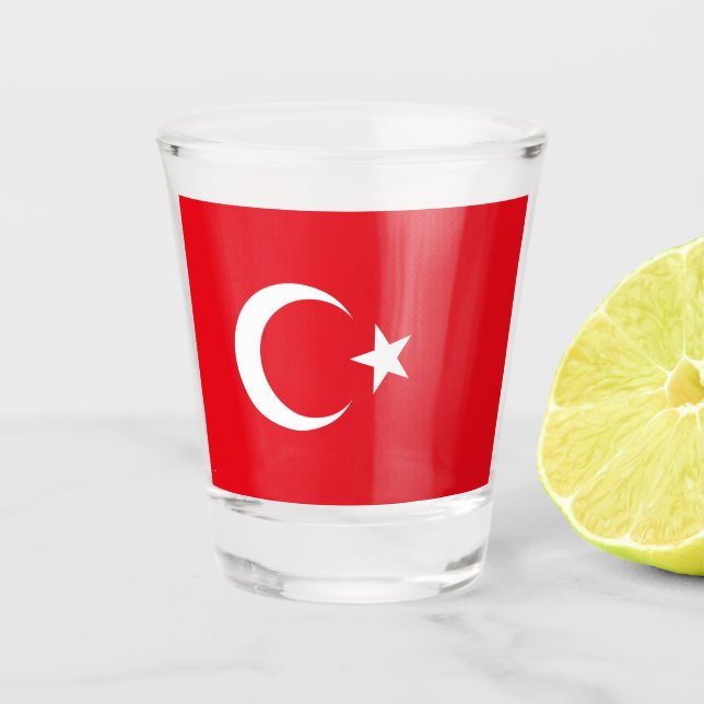 Turkey Flag Shot Glass (Front)