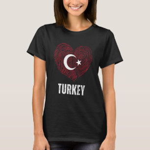 Turkey Flag Turkish Flag Turkey DNA Turkey Heart T-Shirt