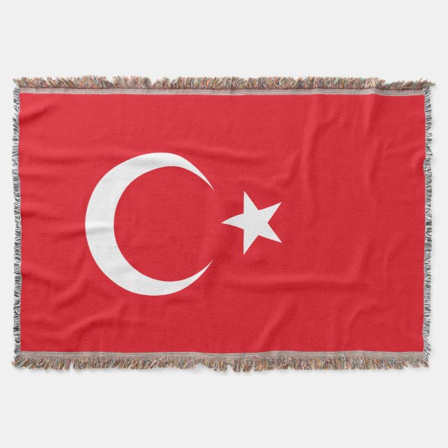 Turkey flag Turkish Throw Blanket (Front)